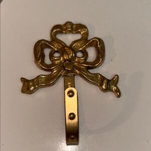 Vintage Tiny Gold Bow Wall Hook